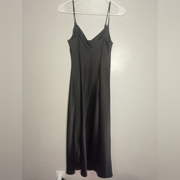 Banana Republic Satin Black Midi Dress - Picture 5 of 6